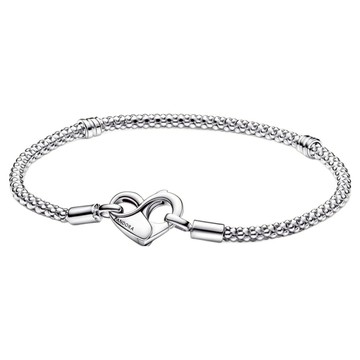 Pandora 潘多拉女士 Moments 鉚釘串飾手鏈 592453C00  銀  18厘米