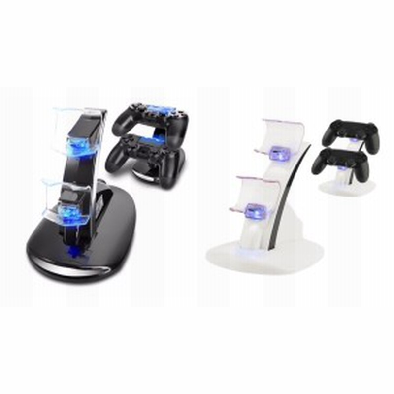 Ps4充電器 Led Playstation4 ワイヤレス コントローラーled充電スタンド Miniusb 2台同時充電対応 ホワイト ブラック 通販 Lineポイント最大6 0 Get Lineショッピング