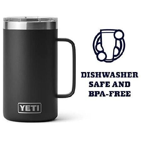 YETI Rambler oz Mug, Vacuum Insulated, Stainless Steel with MagSlider Lid, Black