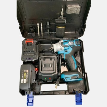 無刷電動扳手 jj(牧田款) 兩用 21v 鋰電充電扳手+衝擊起子機 3.0a 雙電 座充 簡配