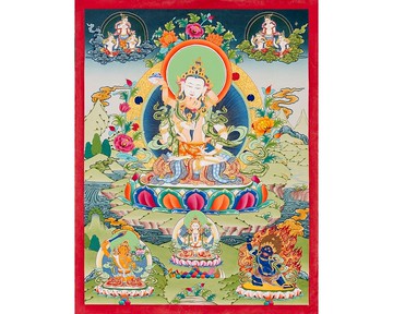 靈性多傑桑巴唐卡 - 智慧的守護者