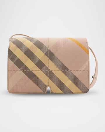 Snip Check Jacquard Flap Shoulder Bag
