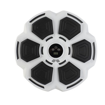 音樂拳擊靶 9檔計數款+成人黑色手套 燈光 鍛鍊設備音樂拳擊機 MBT-06 淺灰色