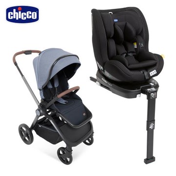 chicco-Seat3Fit Isofix安全汽座+Mysa時尚手推車-送好禮