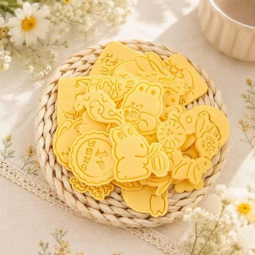 中秋節月亮兔子餅乾模具仿真親子烘焙手工diy咖啡渣香牌陶泥模具 咖啡餅乾 月餅模具 模具餅乾 鳳梨酥模具 餅乾 模具
