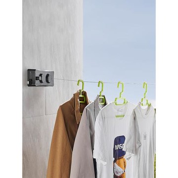 隱形晾衣繩晾衣服神器繩子室內免打孔衛生間隱形伸縮陽臺鋼絲繩架