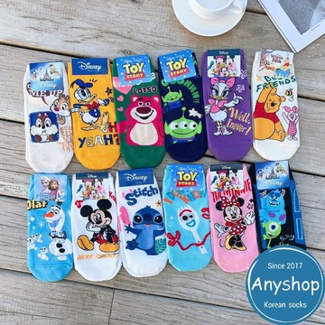 Anyshop韓國襪 迪士尼角色短襪 雪寶 叉奇 純棉襪 奇奇蒂蒂 韓襪 韓國襪 韓國襪子 長襪 女襪10603