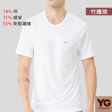 YG天鵝 竹纖維抑菌排汗圓領短袖衫 環保竹纖維 吸濕排汗 涼爽抑菌