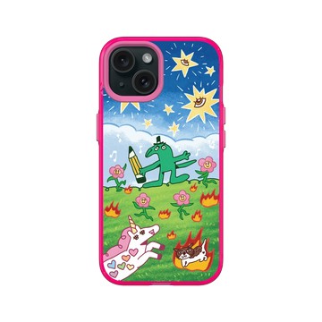 iPhone 15 Clear 粉漾桃 - 怪奇事物所 Incrediville - 寫字所長