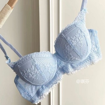 DUYI~夢詩 內衣女約會~法式純欲蕾絲上託小胸聚攏顯大無鋼圈文胸罩