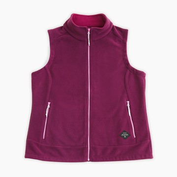 ADISI 女雙層超細纖維抗風保暖背心AV2321087 (S-2XL) 杜鵑紫刷毛 輕抗風 輕量 彈性 透氣