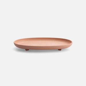 Hachiman Garden環保盆器橢圓底盤270號 陶色