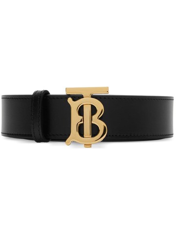 Burberry - TB reversible leather belt - women - Leather - S - Black