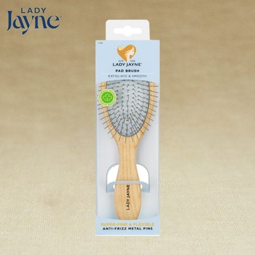 【LadyJayne】木柄氣墊頭皮按摩金屬針梳