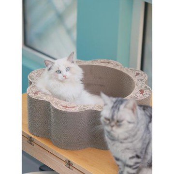 日式環保美卡貓窩貓抓板貓碗形多用途不掉屑四季通用保暖網紅紙箱