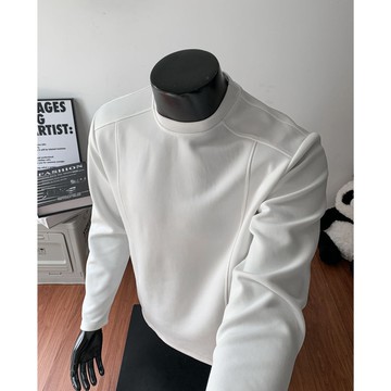 秋冬百搭單品內搭韓版寬鬆舒適大學T男 休閒素色長袖t恤男