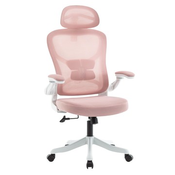 【Hampton 漢汀堡】克斯爾網布扶手辦公椅-多色可選粉色