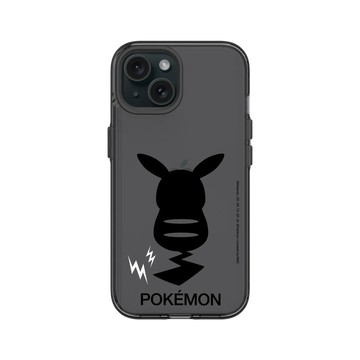 iPhone 15 Clear 酷墨灰 - 寶可夢 Pokemon - 皮卡丘背面剪影