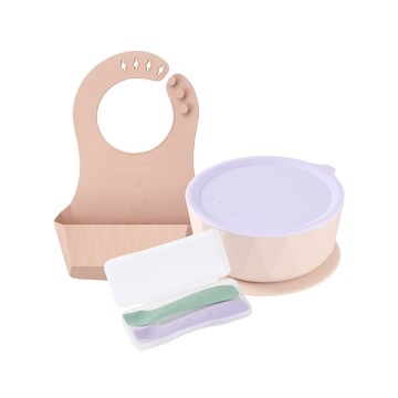 2angels - 學習餐具超值組 [碗-+圍兜+湯匙]