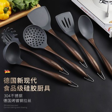 ✨德係品質🔥  食品級硅膠剷 耐高溫 廚具套裝 不粘鍋剷 湯勺 鍋剷 漏勺 煎剷 飯勺 麵撈勺 不傷鍋具 廚房餐具套裝
