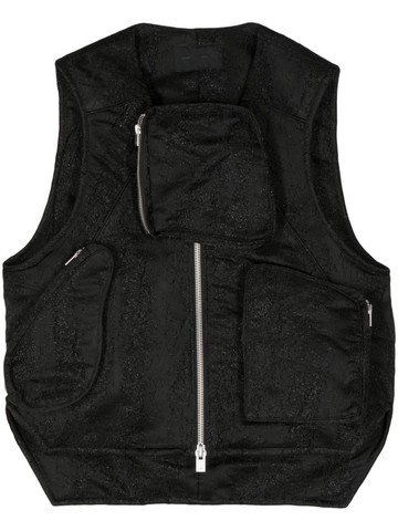 HELIOT EMIL - Pooled multi-pocket CORDURA® gilet - men - Nylon/Polyester/Nylon - 48 - Black