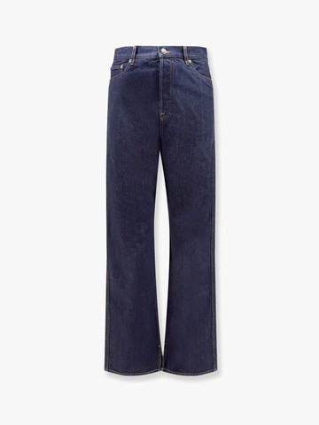 Cotton jeans with back floral print - GUCCI - gender_Man