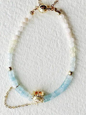 Meowflat輕珠寶 半寶石塔羅手鍊 磁扣設計- XIX. 太陽