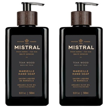 MISTRAL BODY 洗手露 柚木麝香 500ml 溫和保濕 洗後不乾澀 提升浴室質感  2瓶