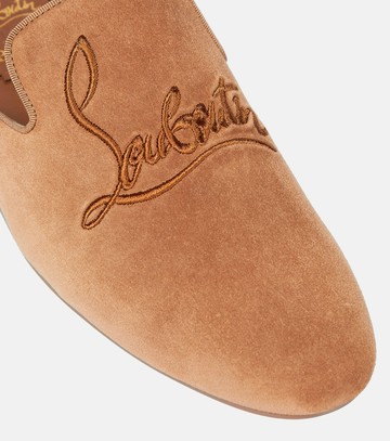 Christian Louboutin Navy Coolito Donna suede slippers