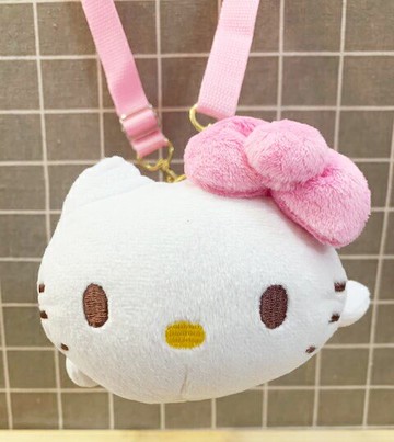 【震撼精品百貨】Hello Kitty 凱蒂貓 KITTY日本SANRIO三麗鷗斜背包/側背包-造型大頭*15744 震撼日式精品百貨