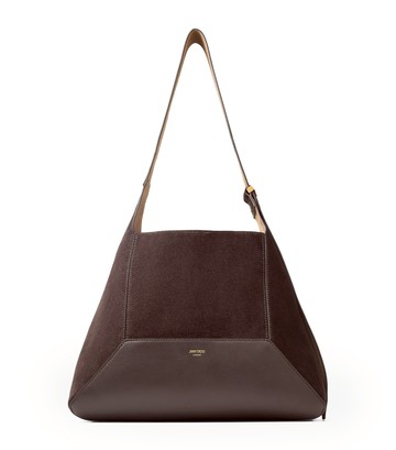 Jimmy Choo Medium Suede Diamond Shoulder Bag