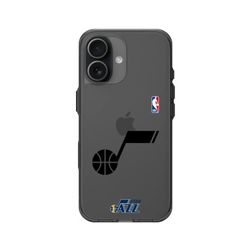 iPhone 17 Clear (相機按鈕) 酷墨灰 - NBA - B&W-猶他爵士 Utah Jazz B&W - Dark