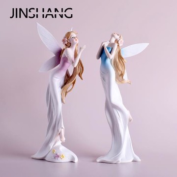 歐式樹脂家居裝飾品客廳美女天使仙女擺件創意女孩結婚生日禮物
