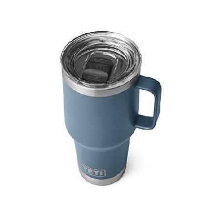 YETI Rambler 30 oz Travel Mug, Stainless Steel, Vacuum Insulated with Stronghold Lid, Nordic Blue並行輸入品