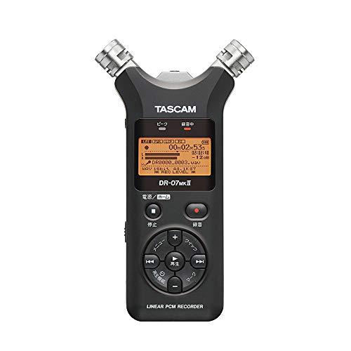 TASCAM(タスカム) DR-07MK II VER2 リニアPCMレコーダー ハンディレコーダー ASMR 音楽 野鳥 鉄道録音 24bit 96kHz ハイレゾ