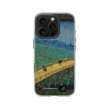 iPhone 16 Pro Clear Case（相機按鈕） 透明 - Van Gogh Museum - 雨中橋：仿歌川廣重