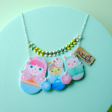 俄羅斯娃娃頸鏈 -夏季浴衣系列