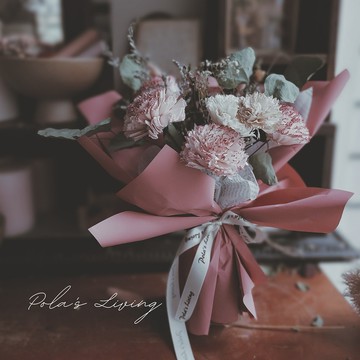 【Pola's Living】 乾燥花束 ( 大器桃 )