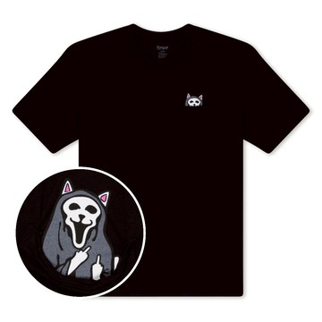 RIPNDIP TRICK OR TREAT POCKET TEE 萬聖節 黑色 短袖T恤 中指貓 台灣總代理-ALL