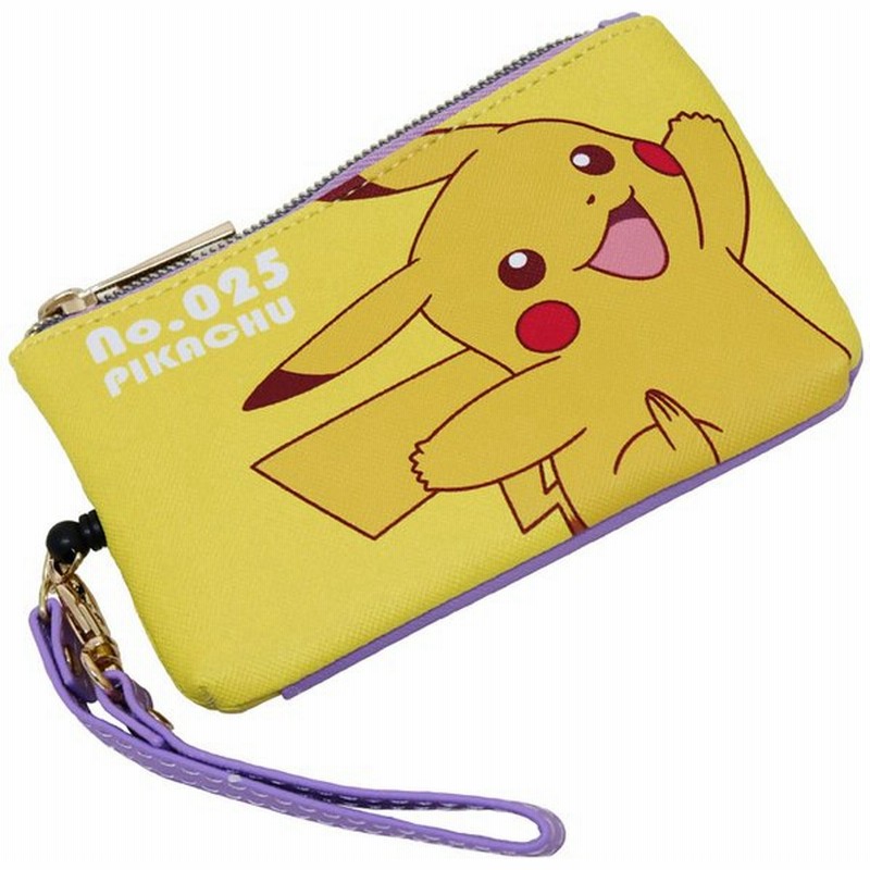 ピカチュウ ポケットモンスター ポケモン 小銭入れ付き パスケース 定期入れ カードケース リール付き イエロー パープル ネコポス対応 全国送料無料 通販 Lineポイント最大get Lineショッピング