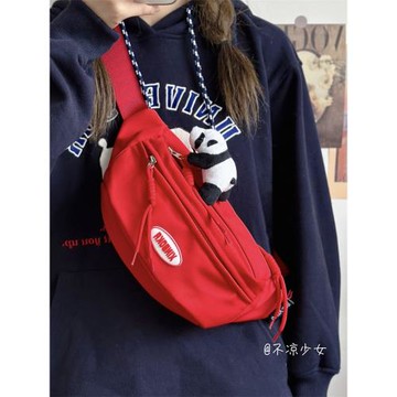 簡約百搭胸包男學生運動騎行斜挎背包日系ins潮牌小眾休閑腰包女