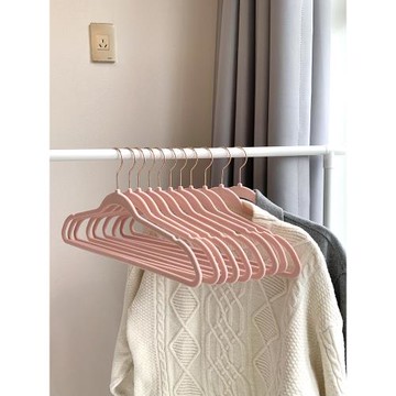 植絨衣架成人加厚家用掛衣防滑無痕整理師專用衣柜收納晾衣服撐子