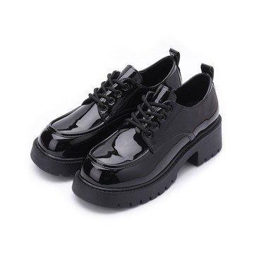 RIN RIN 綁帶鋸齒鞋 亮黑 女鞋