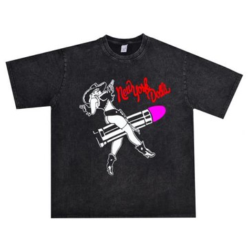 New York Dolls紐約娃娃樂隊朋克搖滾個性印花T恤短袖寬松男女款