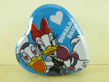 【震撼精品百貨】Donald_唐老鴨~鐵盒附貼紙-藍愛心
