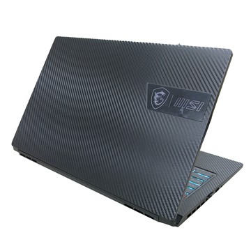 【Ezstick】MSI 微星 Stealth 17M A12 A12UE 黑色卡夢紋機身貼 ( 含上蓋+鍵盤週圍貼)