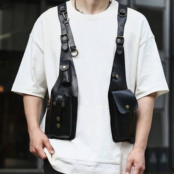 新品上市機車胸包男馬甲包女士騎行斜挎包男士出行小背包胸前包潮流0415 UY5W