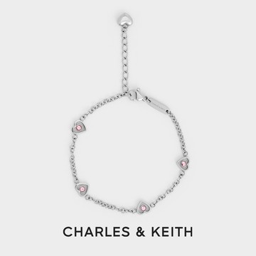 【CHARLES & KEITH】Malorie 水鑽愛心手鍊｜情人節快樂｜粉嫩開運色｜新年禮物｜生日禮物｜快速出貨｜小CK