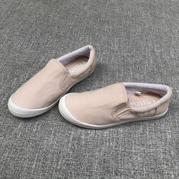 外貿鎮店之寶外貿原單帆布鞋套腳記憶鞋墊軟底大碼女鞋 Q5931