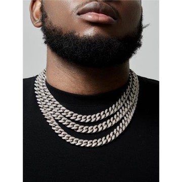 ICEGANG升級版滿鉆古巴鏈鋯石項鏈嘻哈Hiphop同款INS街頭歐美潮流